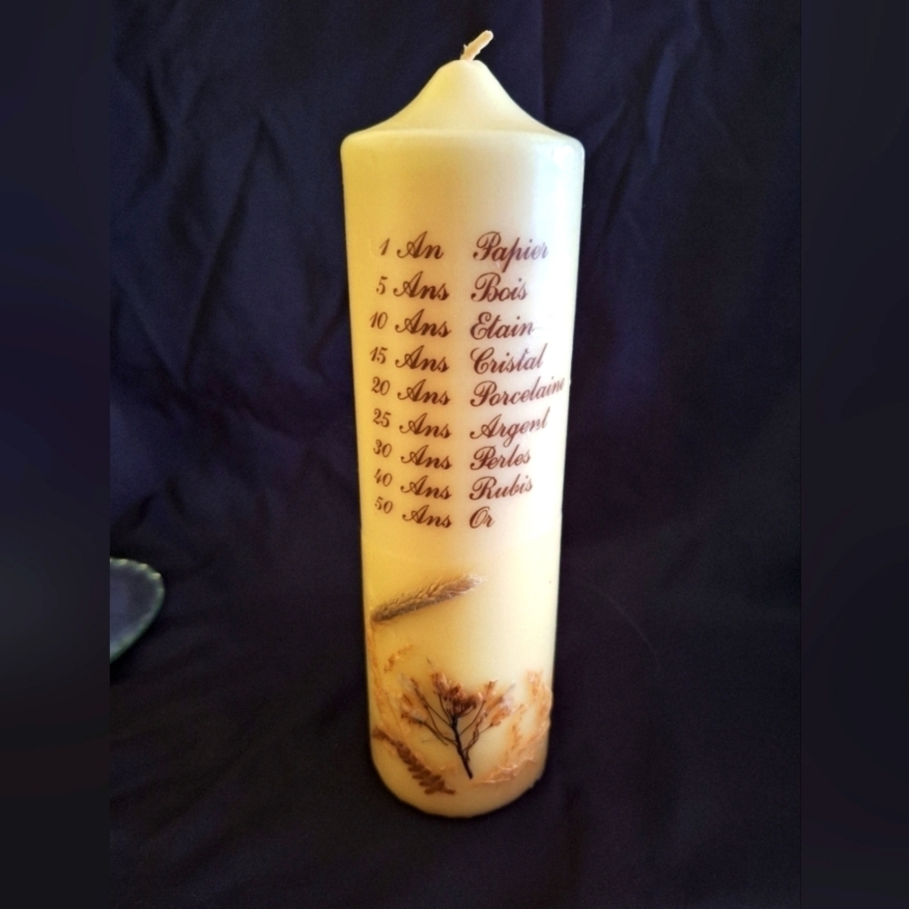 Vintage French Anniversary Candle